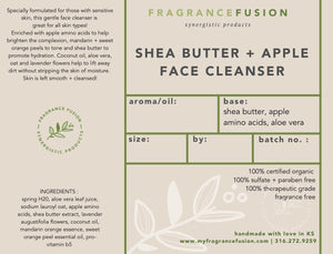 SHEA BUTTER + APPLE FACE CLEANSER